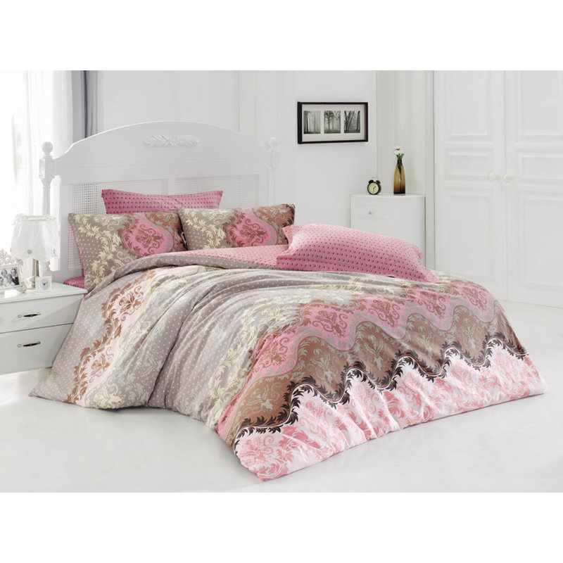 Cotton Floral Duvet Cover, King Duvet Cover + 2 King Pillowcase