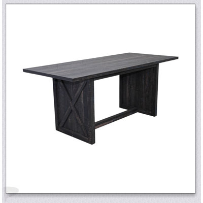 Spacious Farmhouse Dining Table For 6-8 People, Rectangular Rustic Wood With X-Shaped Legs For Elegant Gatherings