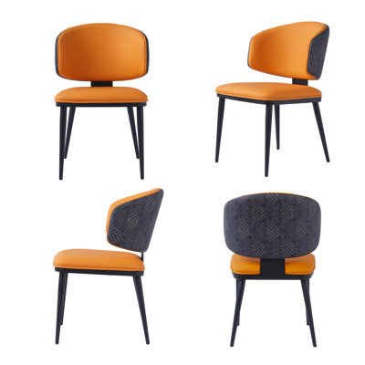 Chaise rembourrée avec pieds en métal