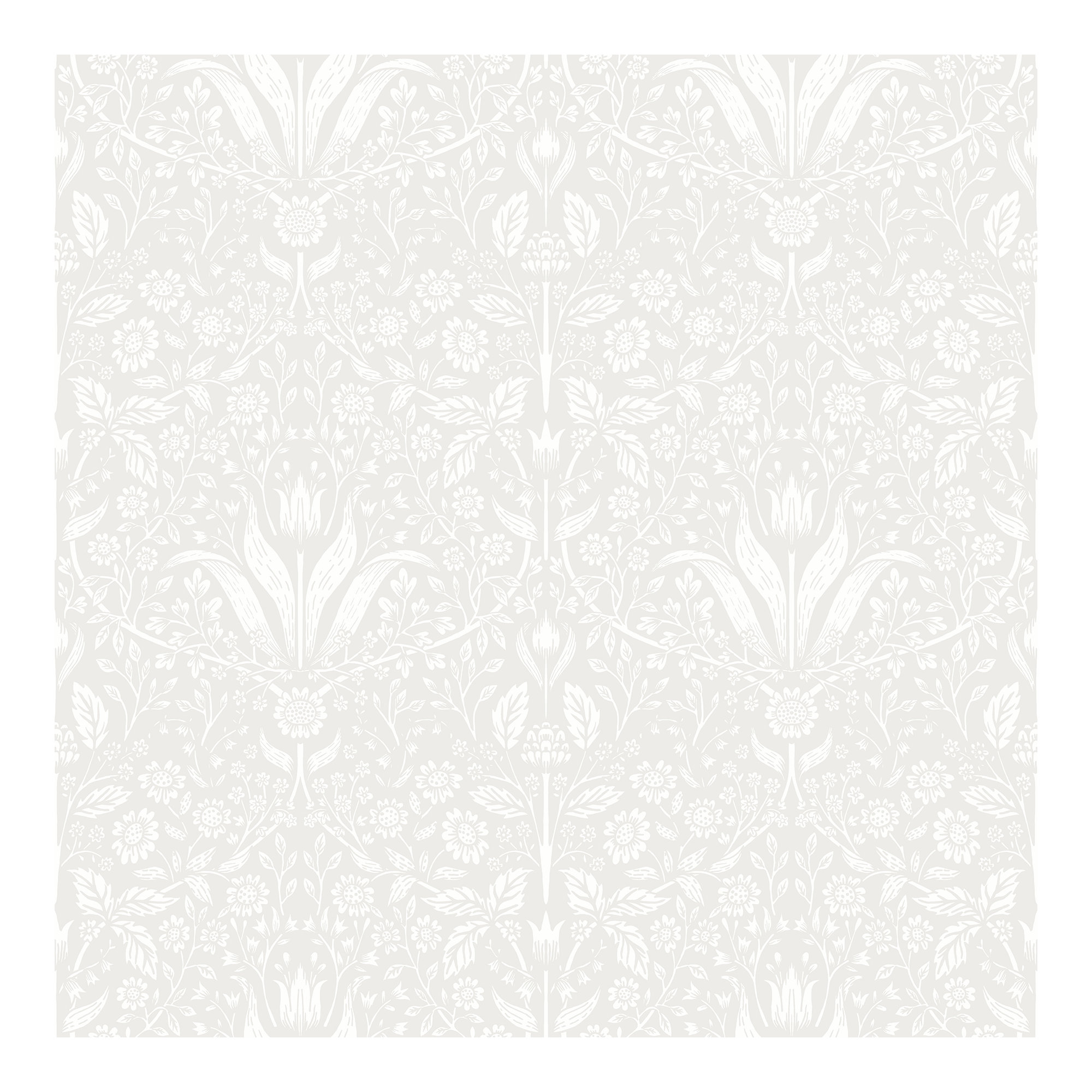 Triste Floral Wallpaper, Light Neutral