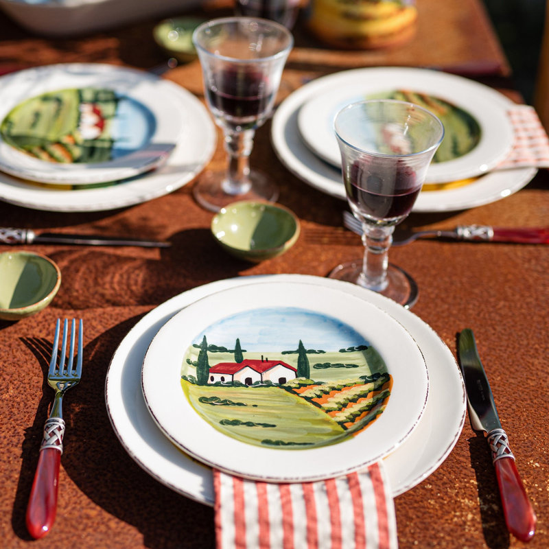 Terra Toscana Handmade Earthenware Salad/Dessert Plate