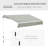 Outsunny 8' x 7' Patio Retractable Awning, Manual Exterior Sun Shade Deck Window Cover-115811017-115811010