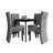 5 Pieces Dining Set With Round Table-1196708941