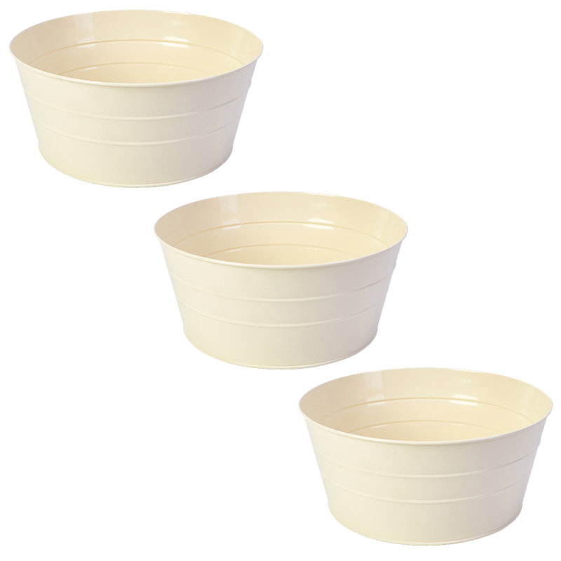 Ensemble de 3 contenants en crème crème