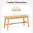 39.5” Bamboo Dining Bench with Handwoven Rattan Seat, Wooden Entryway Bench