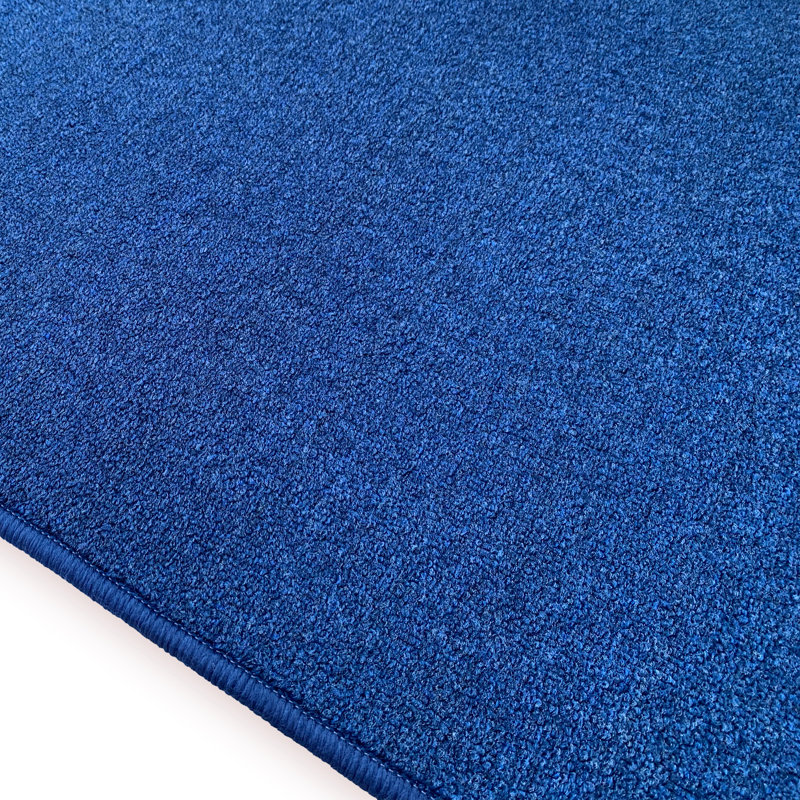 Tapis bleu touffeté Halterman, Tapis de couloir 2 pi 2 po x 6 pi