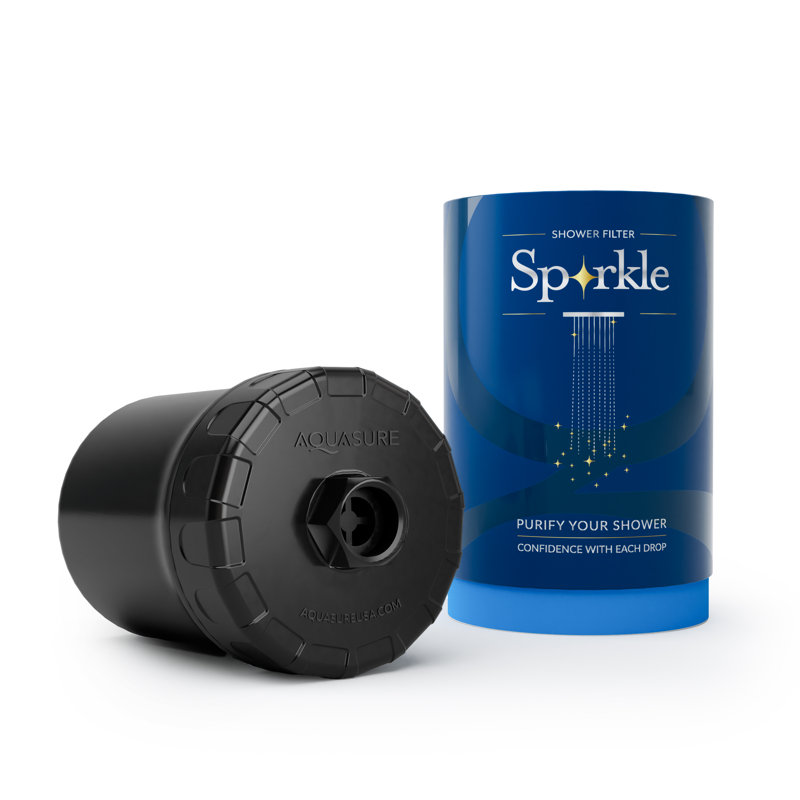Système de filtration d'eau de douche multi-étages à grande capacité - 10 000 gallons, Noir mat
