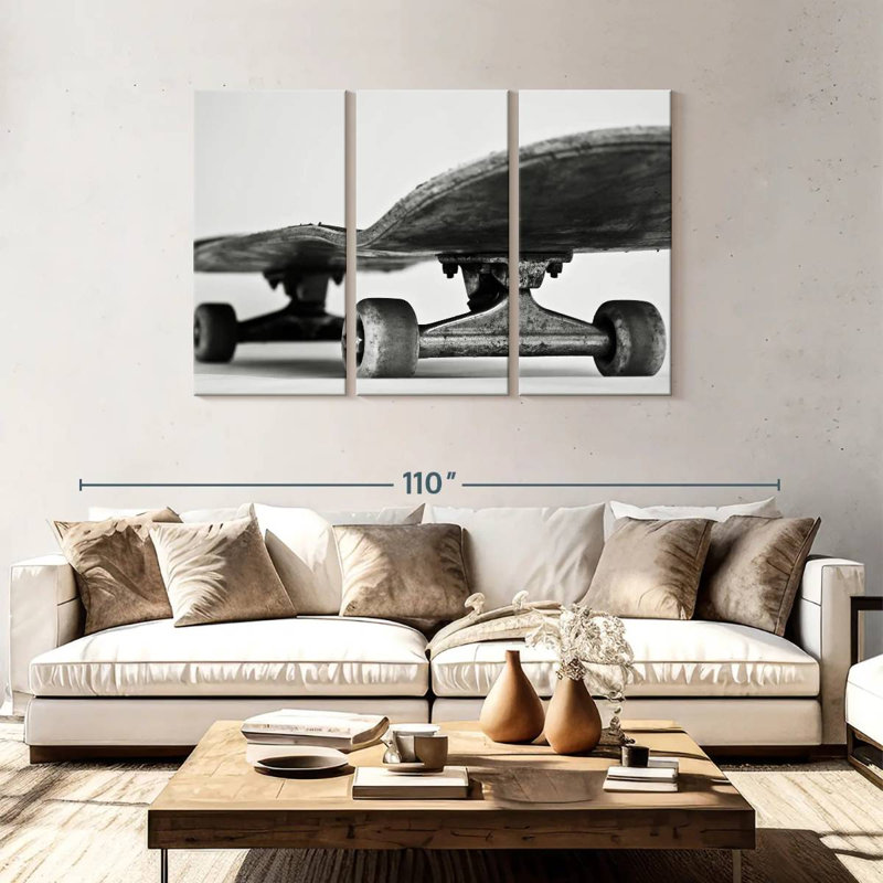 Senne Monochromatic Skateboard, 48" H x 74" W