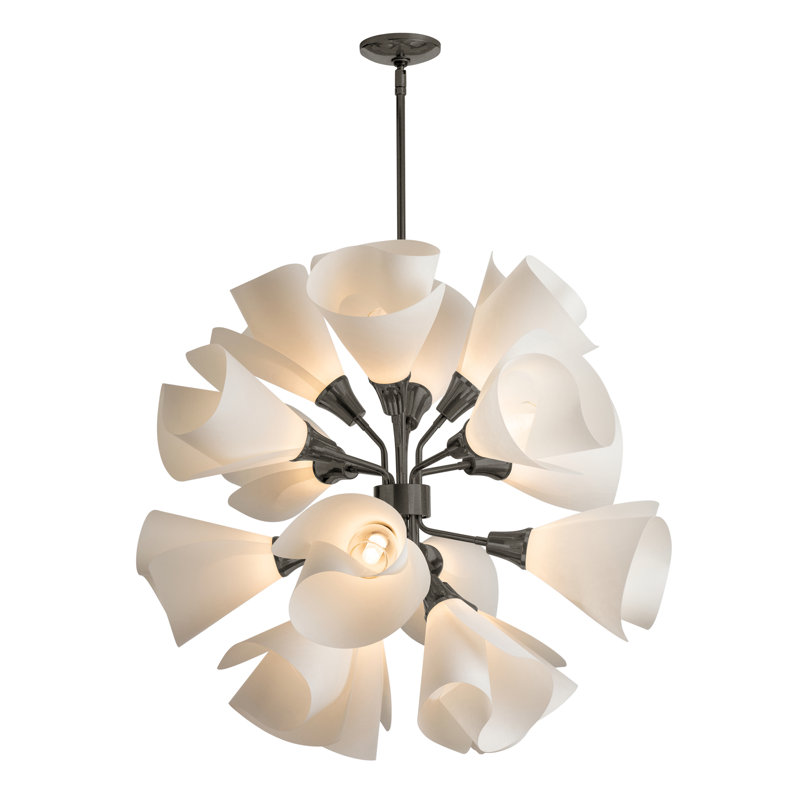Lustre sphérique spoutnik à 16 lumières Mobius, Bronze huilé