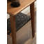 Table d'appoint rectangulaire en bois et cuir