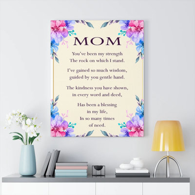 To My Mom - Wrapped Canvas Print