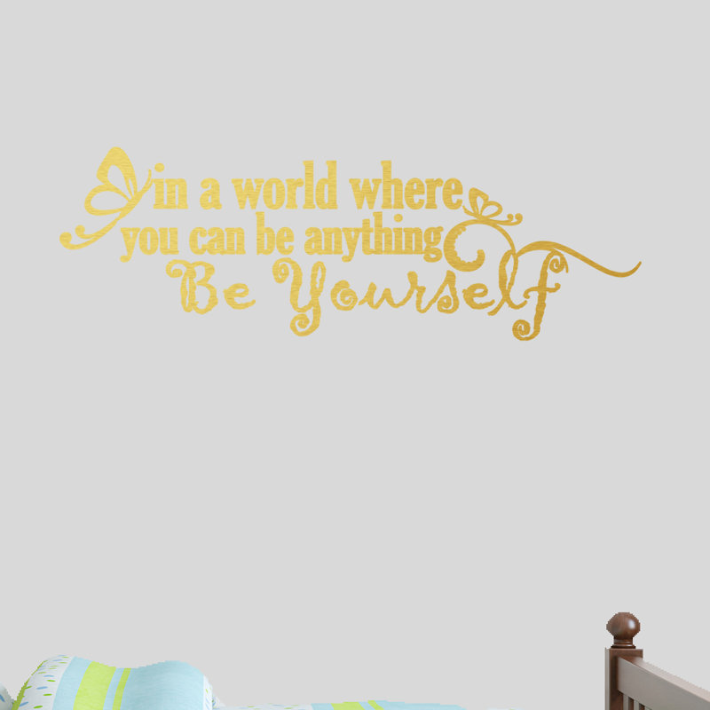 Adhésif décoratif "Be yourself", Doré