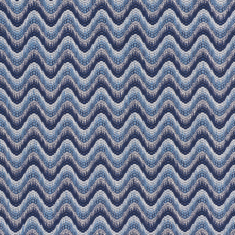 Bargello Wave Fabric, Blue