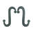 Shutter Dog Scroll Wrought Iron Masonry Window Holders