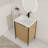24'' Single Bathroom Vanity with Resin Top