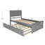 Lit plateforme simple avec lit gigogne Dixfield