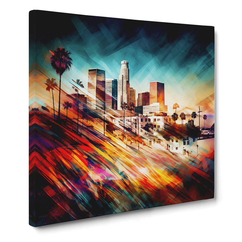 City Of Los Angeles Abstract No.2 - No Frame Print, 50cm H x 50cm W x 3cm D