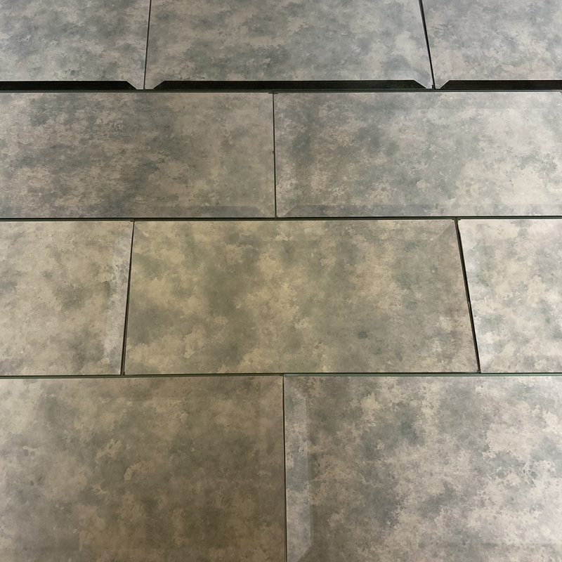 Venetian Antique 3" x 6" Glass Vintage Beveled Subway Wall Tile