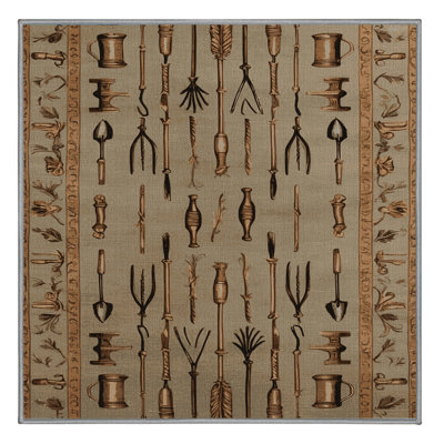 Tapis brun français lavable à la machine