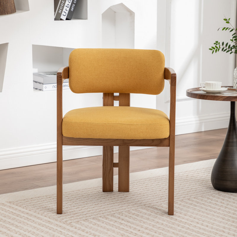 Chaise rembourrée Bula Stanford, Jaune, 6
