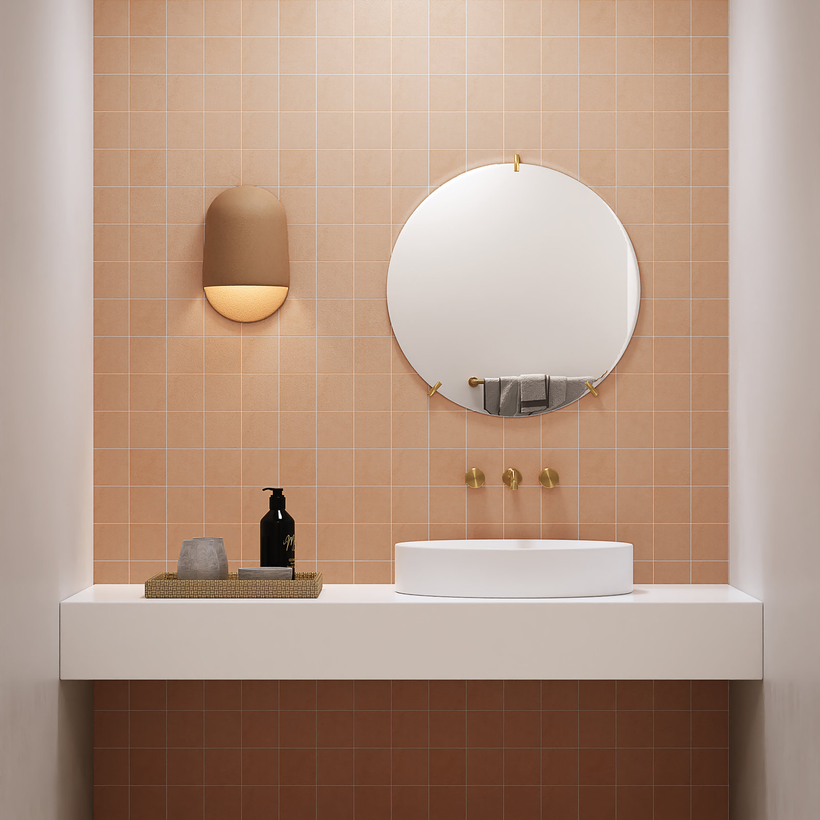 Sahara 4" x 4" Porcelain Wall & Floor Tile, Cotto