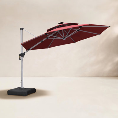 Lillehammer 12' Cantilever Umbrella with Lights