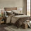 Édredon 7 pièces très grand brun - conception de chalet en faux suède, rembourrage, 1 coussin, taille de literie lavable à la machine, brun, attrait, coussins décoratifs, facile à laver