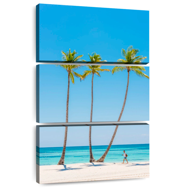 Three Beach Palms, 57" H x 36" W