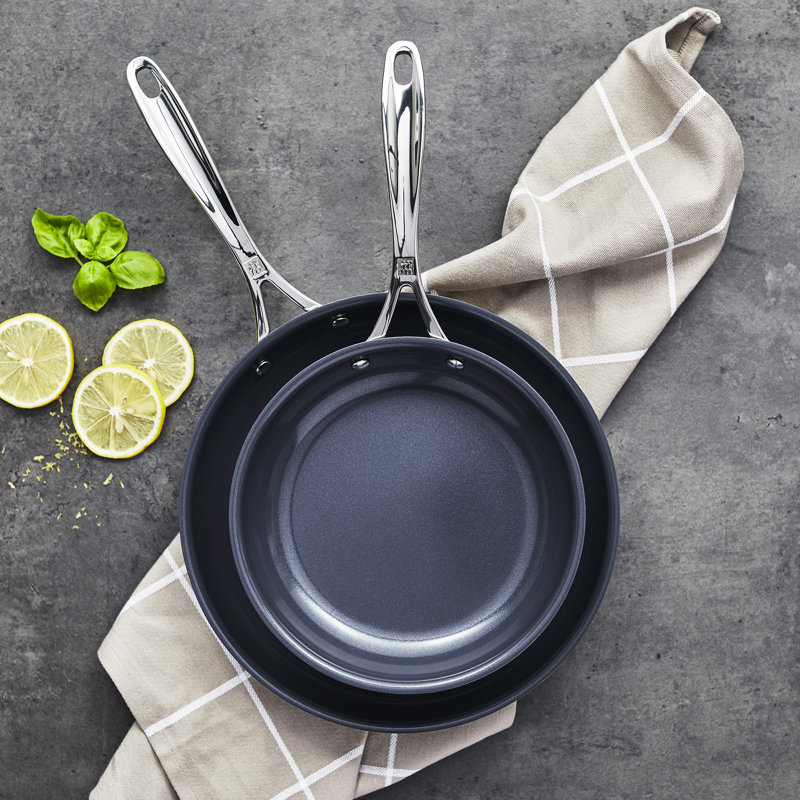 Zwilling Clad CFX 2-piece Stainless Steel Ceramic Nonstick Fry Pan Set