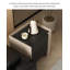 Table de chevet à poignées dissimulées de style moderne avec rangement à double couche convenant à la chambre à coucher