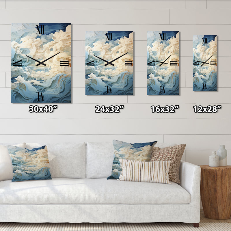Horloge murale moderne Clouds Whispers Of Clouds III, Grand