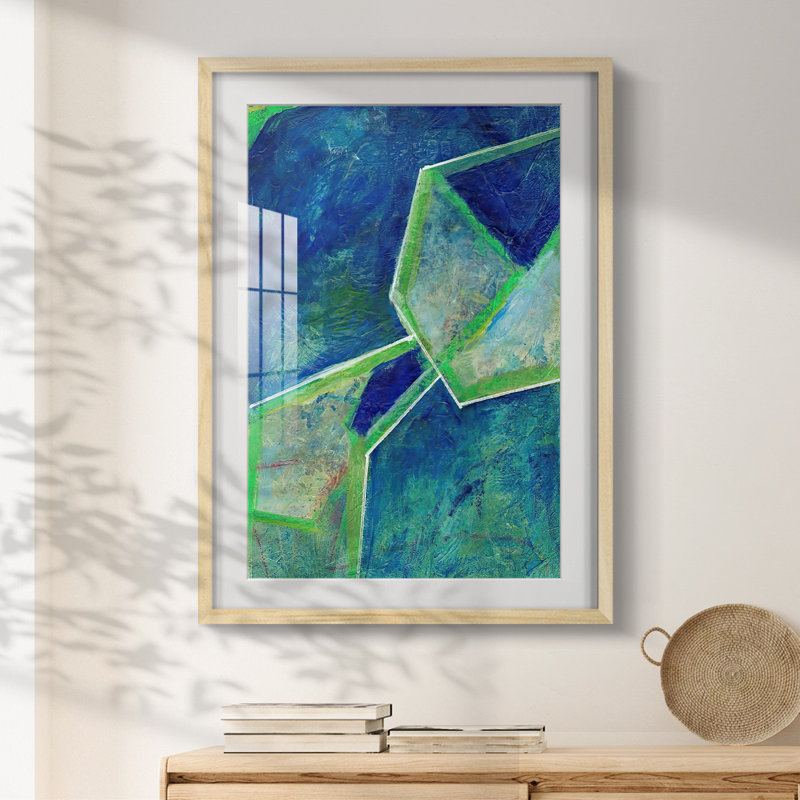 «GeometricInCool IIIP», impression sur toile encadrée, Naturel, H 28,5 po x l 20,5 po