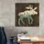 «Simple Living Moose Silhouette» par Michael Mullan, art mural sur toile-1786425641