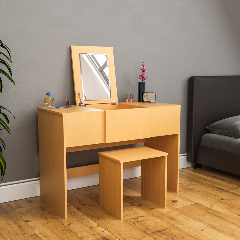 Muskoka Dressing Table with Mirror, Pine