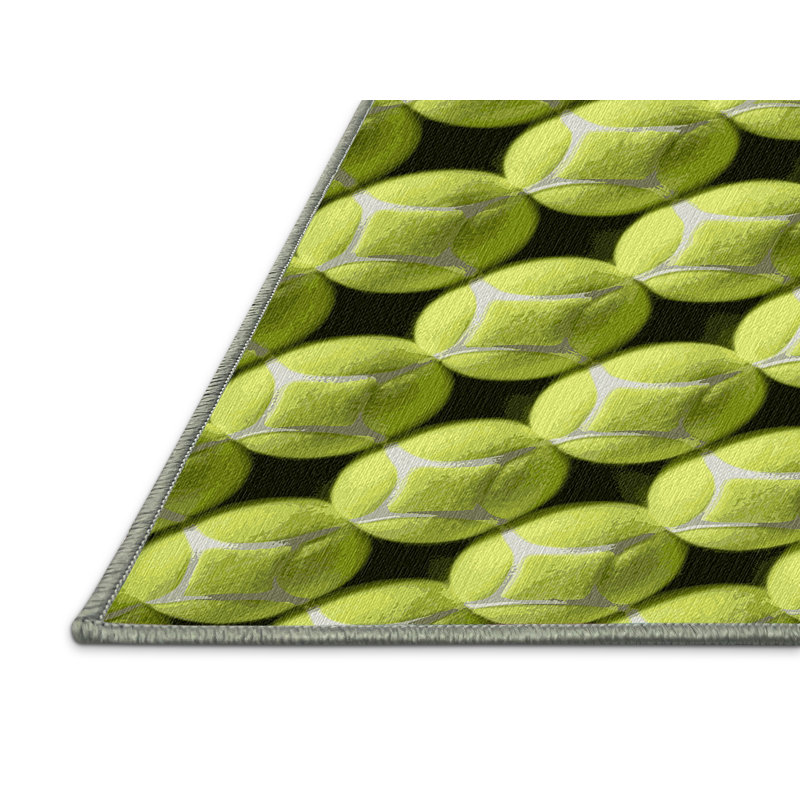 Washable Tennis balls Sports Area Rug, Runner 2' x 4'