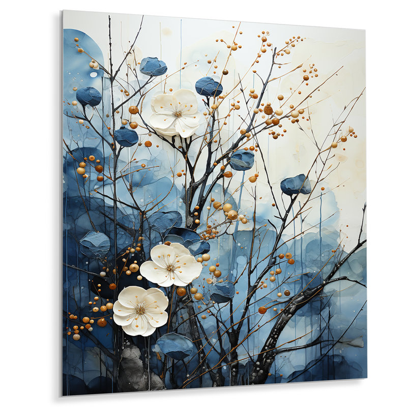 Art japonais Japon sérénité zen minamlisme paysage II - Japon Art mural en métal, H 32 po x l 16 po