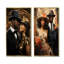 Harlem Dynamic Jazz African American Couple II - Harlem Renaissance, ensemble de 2 reproductions sur toile-596949701-596949696