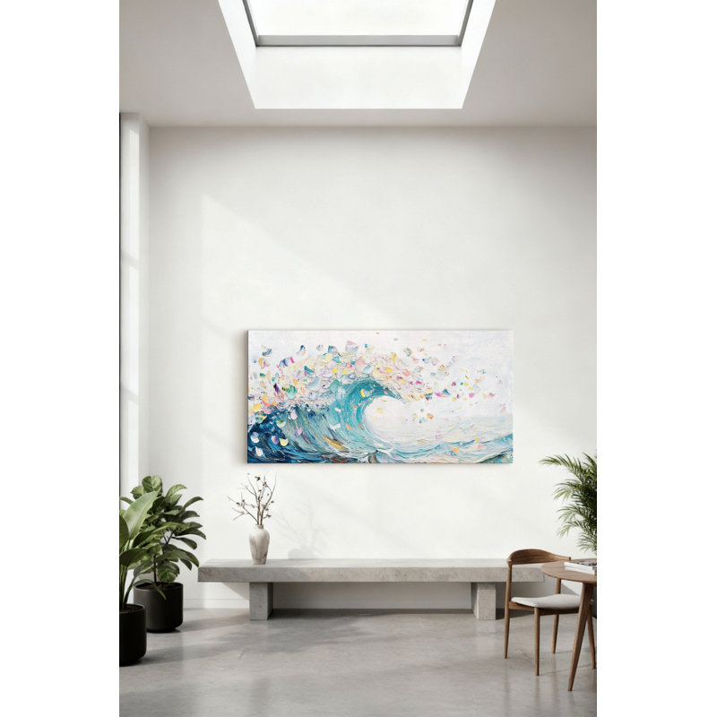 "Ocean Confetti", reproduction sur toile tendue, H 30 po x l 60 po