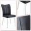 Chaise d'appoint rembourrée en polyuréthane avec pieds en métal Makaia, 4 pièces-1741385167-1741385165