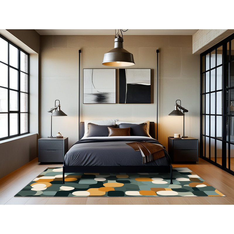 Square Spectrum Rug, Rectangle 2' x 3'