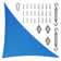 Amgo Customize Triangle Shade Sail - 200 GSM, 95% UV Blockage with Hardware Kit