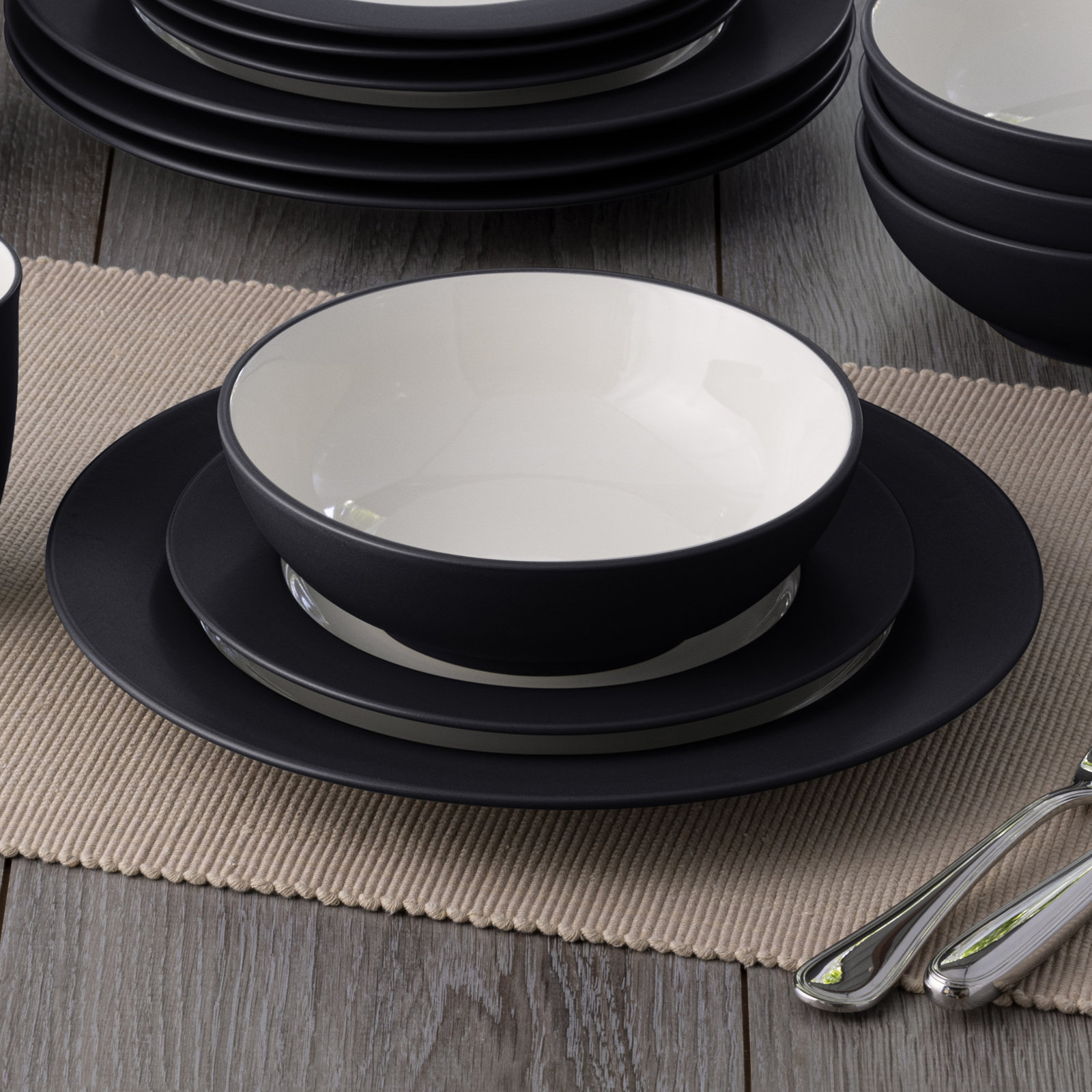 Noritake Colorwave Soup/Cereal Bowls, 7", 22 Oz., Graphite