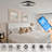 Indoor Bedroom LED Flush Mount Ceiling Fan Light With Remote Control and Light Kit Include, Ideal for Low Ceilings-114312710