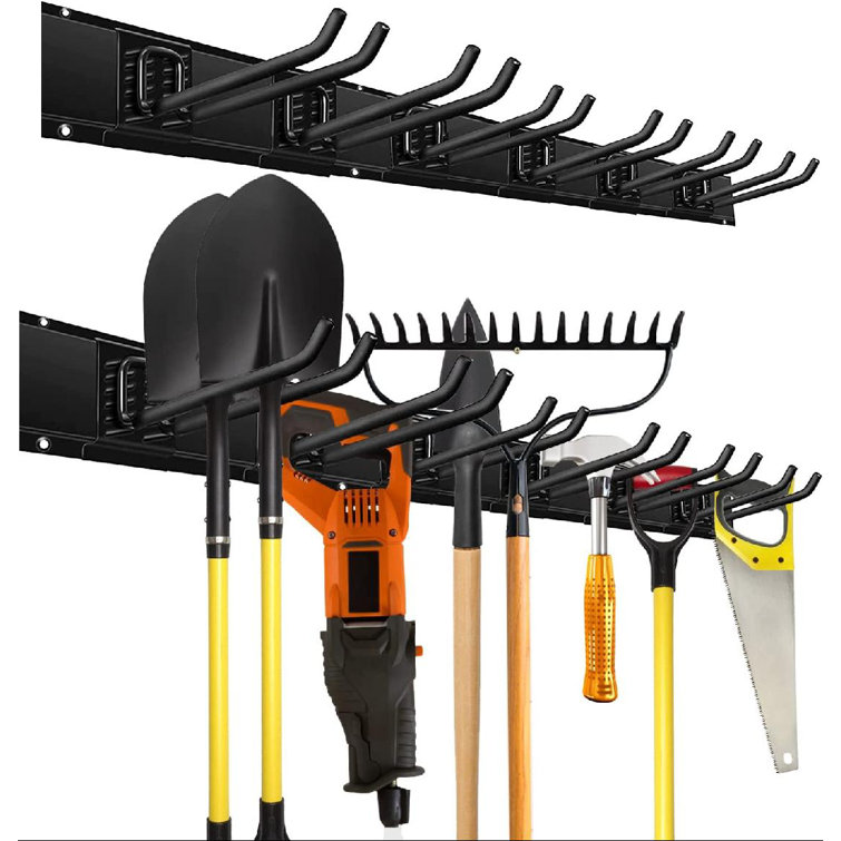 WFX Utility™ Meidingerks Heavy Duty Garden Tool Organizer And Storage, Wall  Mount Tool Organization With 6 Hooks, Tracks Max Load 600Lbs 6 2 Metal  Bracket Shelf Novelty