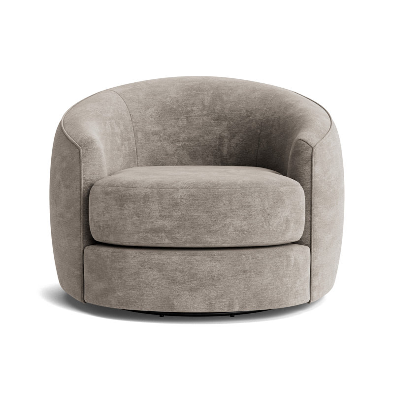 Giselle Full Swivel Chair, Vintage Chenille - Mink