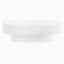 Table basse moderne ovale de style tambour cannelé avec plateau épais et base robuste-130122388
