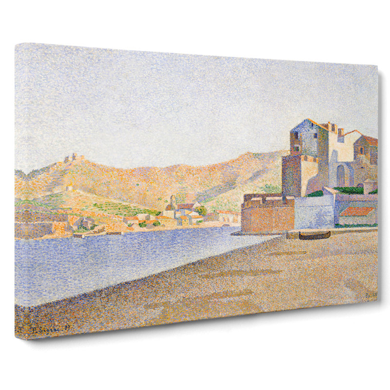 The Town Beach by Paul Signac - Wrapped Canvas Painting, 40cm H x 60cm W x 3cm D