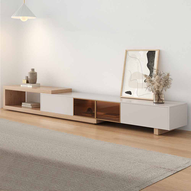Multi-functional retractable simple TV cabinet