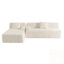 Canapé modulaire en L en fausse fourrure avec méridienne-971908183