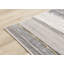 Tapis tissé à rayures beige, jaune et blanc-2099725642